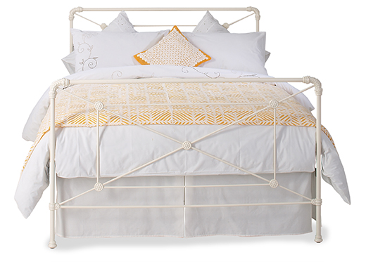 Double Calais Bedstead - Glossy Ivory