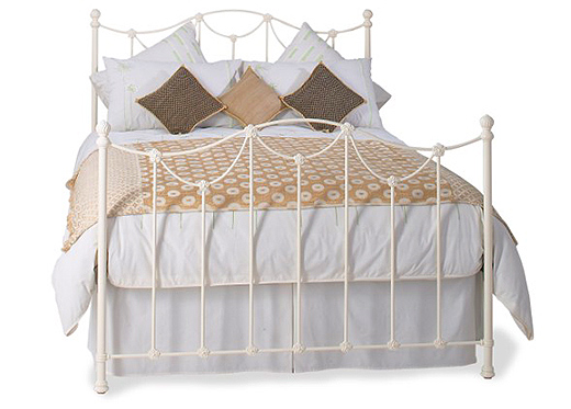Double Carie Bedstead - Glossy Ivory