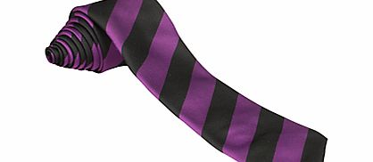 The Perse Prep School Unisex Tie, Black/Purple