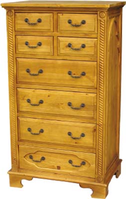 The Pine Factory CHEST OF DRAWERS 4over4 MEDIEVAL