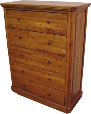 CHEST OF DRAWERS 5DWRS RUSTIC