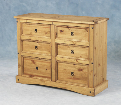 The Pine Factory CHEST OF DRAWERS CORONA 6DWRS