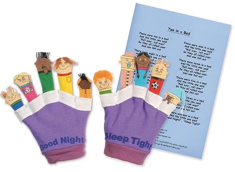 The Puppet Company Ten In A Bed Song Mitten