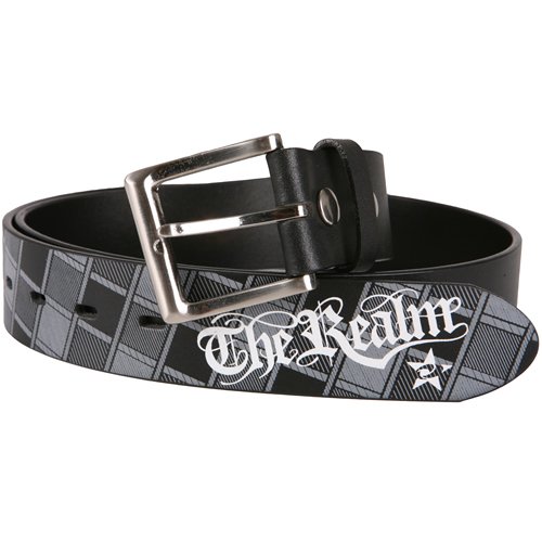 The Realm Mens The Realm Navarro Belt Charcoal/sky