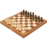 The Regency Chess Company 14 Inch Olympic Intarsy Folding Chess Set
