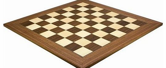 The Regency Chess Company 23.6 Inch Walnut and Maple Deluxe Chess Board