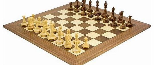 The Regency Chess Company Blackmore Series Sheesham Chessmen with 23.6 Inch Walnut Board