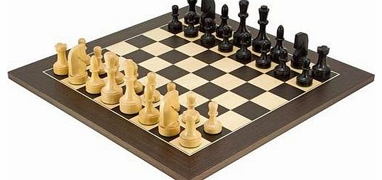 The Regency Chess Company Contemporary Series Chess Pieces with 17.75 Inch Wenge Board