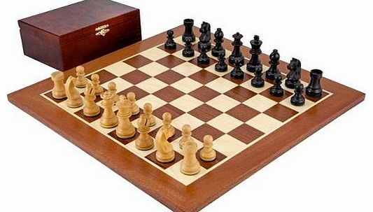 The Down Head Black Championship Chess Set
