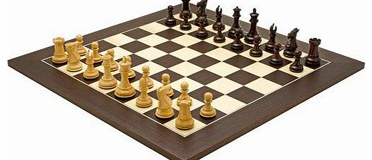 Windsor Series Rosewood Chessmen with 19.7in. Deluxe Wenge Board
