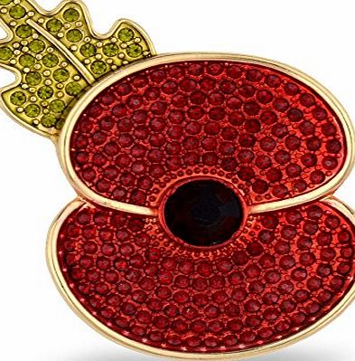 The Royal British Legion Poppy Collection Brooch Gold Tone Medium