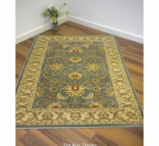 The Rug Trader Kendra Traditional Rug 45L Green Cream 80cm x 140cm