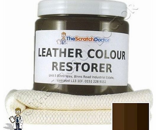 The Scratch Doctor 250ml Leather Colour Restorer for Leather Sofas, Chairs, etc. (Dark Brown)
