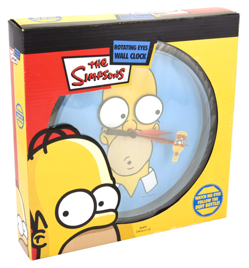 The Simpsons Homer Rotating Duff Bottle Wall Clock