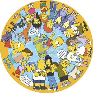 The Simpsons Springfield Kid s Jigsaw 500 Piece Circular Jigsaw Puzzle