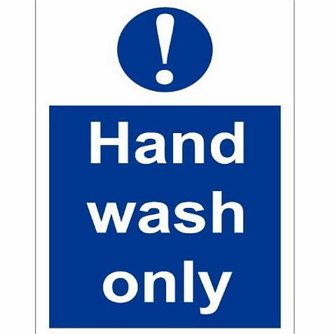 Hand Wash Only - Kitchen Health amp; Safety Sticker - Restaurant Sign 14cm x 9.5cm