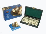 The Traditional Games Co Ltd Double Six Dominoes, with Spinners in Black Case