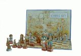 The Traditional Games Co Ltd Hand Decorated Beatrix Potter Chess set in Presentation box with Folding Card Chessboard