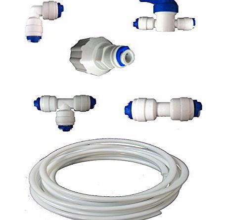 Fridge Filter Plumbing Kit / Hose Connection Kit for American Style Fridge Freezers , fits LG , Samsung , Bosch , Daewoo , GE + all with 1/4`` lldpe water pipe