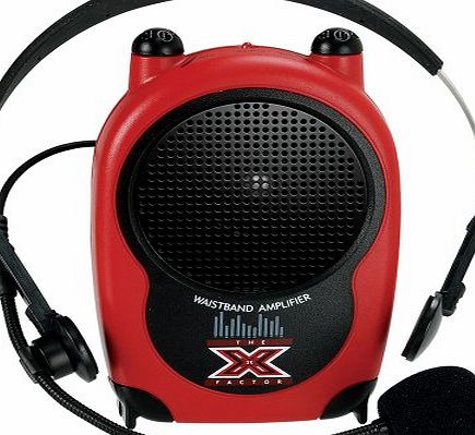 The X Factor LS-100 Belt Pack Amplifier with Headset Mic - Red / Black