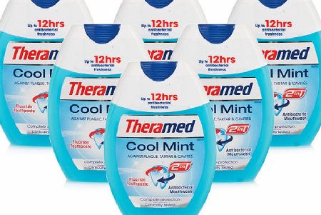 Theramed 2 In 1 Cool Mint 6 Pack