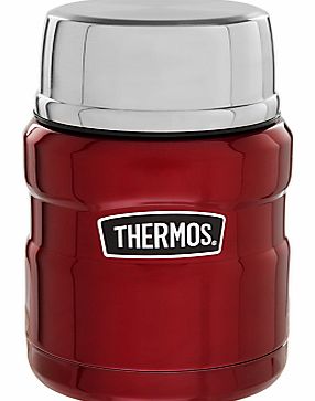 Thermos Vintage Food Flask, 470ml, Red