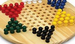 TheWorks Wooden Chinese Checkers Board Game
