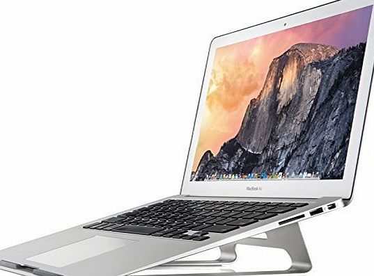Thingy Club ThingyClub Simple Design Aluminum Laptop Stand for Apple MacBook Air amp; MacBook Pro and All other Laptops (Silver)