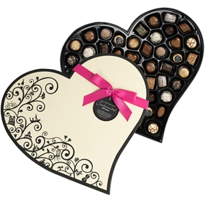 Continental Heart Shaped Chocolate Box
