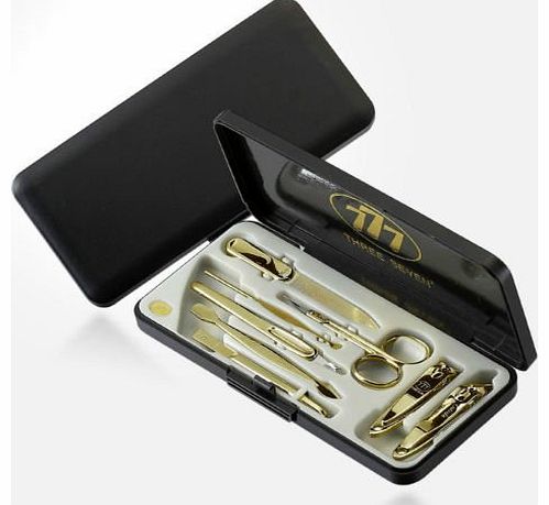 Three Seven World No. 1, Three Seven 777 Travel Manicure Pedicure Grooming Kit Set, (Total 8 PC, Model: TS-037G),Plastic Case, Stainless steel - Made in Korea, Since 1975