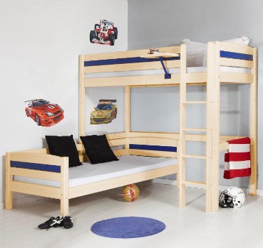 Thuka Trendy 31 L Shaped Bunk Bed in Natural Pine