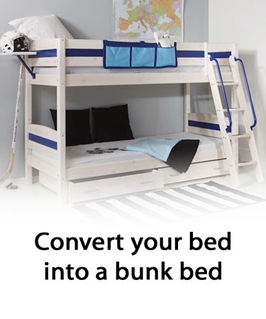 Whitewash Bunk Bed Conversion Kit-Mid/High Sleeper