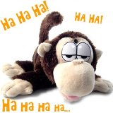 Thumbs Up Laughing Monkey- Rolling Laughing Animals, with mouth movement.