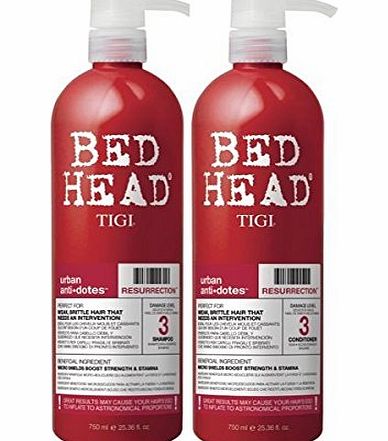TIGI Urban Antidotes by TIGI Bed Head Hair Care Resurrection Tween Set - Shampoo 750ml amp; Conditioner 750ml
