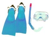 Tigullio KIDS / CHILDS Tigullio Rana Mask Fins and Snorkel Set - Blue - Size 4-6