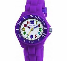 Tikkers Kids Purple Rubber Watch