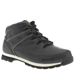 Male Eurosprint Denim Leather Upper Casual Boots in Navy