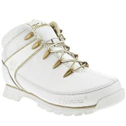 Timberland Male Eurosprint Lux Leather Upper Casual Boots in White and Gold