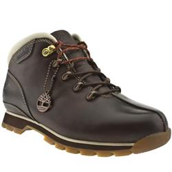 Timberland Male Splitrock Burn Leather Upper Casual Boots in Dark Brown, Natural