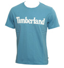 Mid Blue T-Shirt with Painted Logo