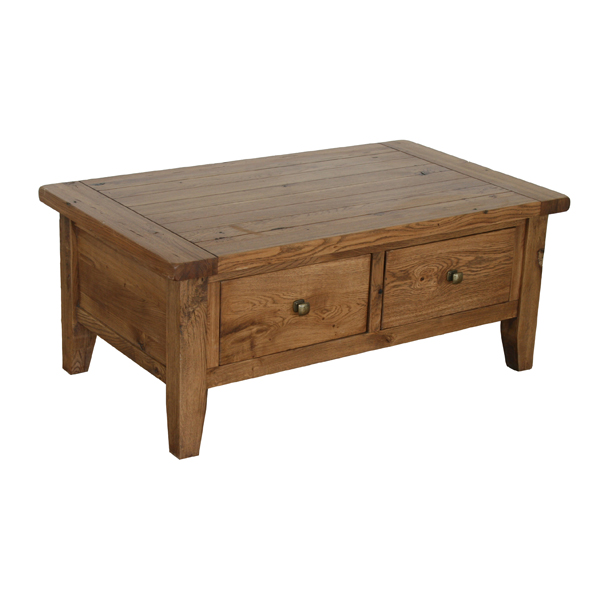 Rectangular Coffee Table with 2 Drawers
