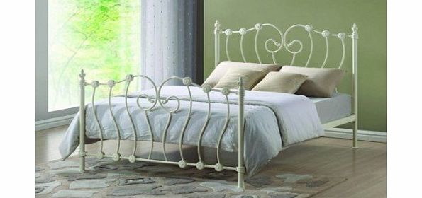 Time Living Inova Ivory King Size (5FT) Metal Bed Frame