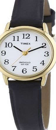 Timex Classic Timex Ladies Watch with White Dial and Black Leather Strap - T20433PF