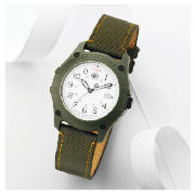 Expedition Green Canvas Strap Watch
