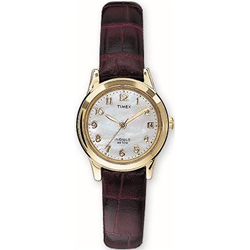 Timex Ladies Brown Leather Strap Dress Watch