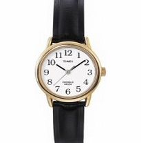 Timex Ladies Gold Black Easy Reader Watch