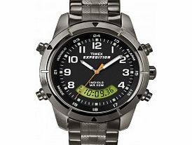 Timex Mens Black Expedition Metal Combo Watch