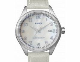 Timex Originals Pearl White T Series Leather Watch