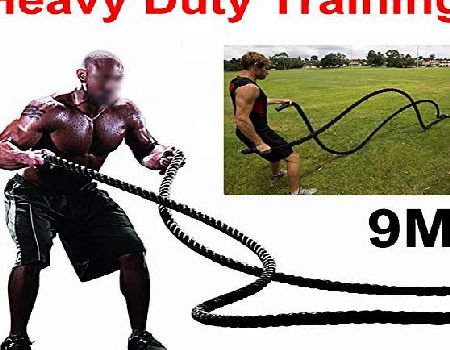 tinkertonk 38mm TRAINING BATTLING BATTLE POWER ROPE SPORT GYM EXERCISE FITNESS