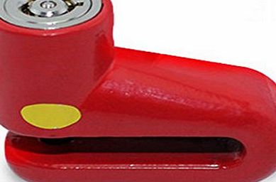 Tinksky Durable Scooter Bike Bicycle Motorcycle Mini Safety Anti-theft Disk Disc Brake Rotor Lock (Red)